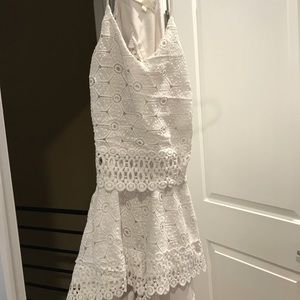 JoA White open back romper